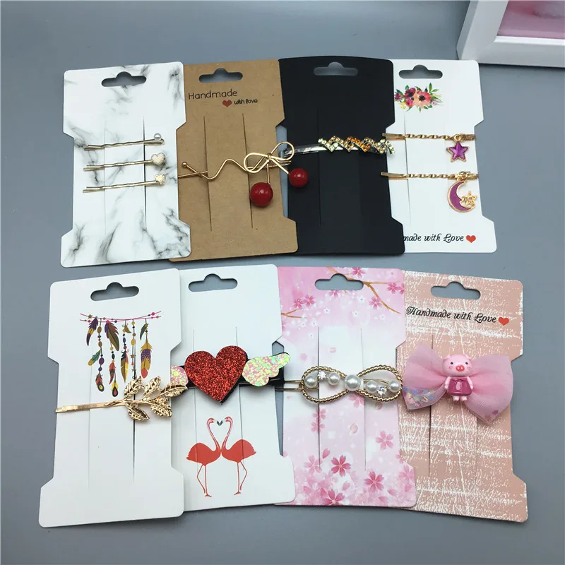 

20Pcs 11.5x6.6cm Fashion Jewelry Hair Accessory Packaging Cards Woman Hairpin Cards Headwear Displays Holder