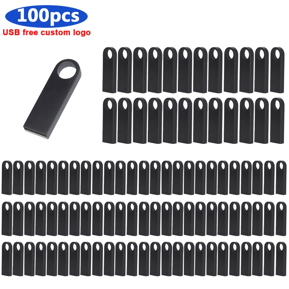 

100pcs/lot Metal USB Flash Drive 128GB Waterproof Pen Drive 4GB 8GB 16GB Pen drive USB2.0 32GB 64GB Memory Stick Flash Drive