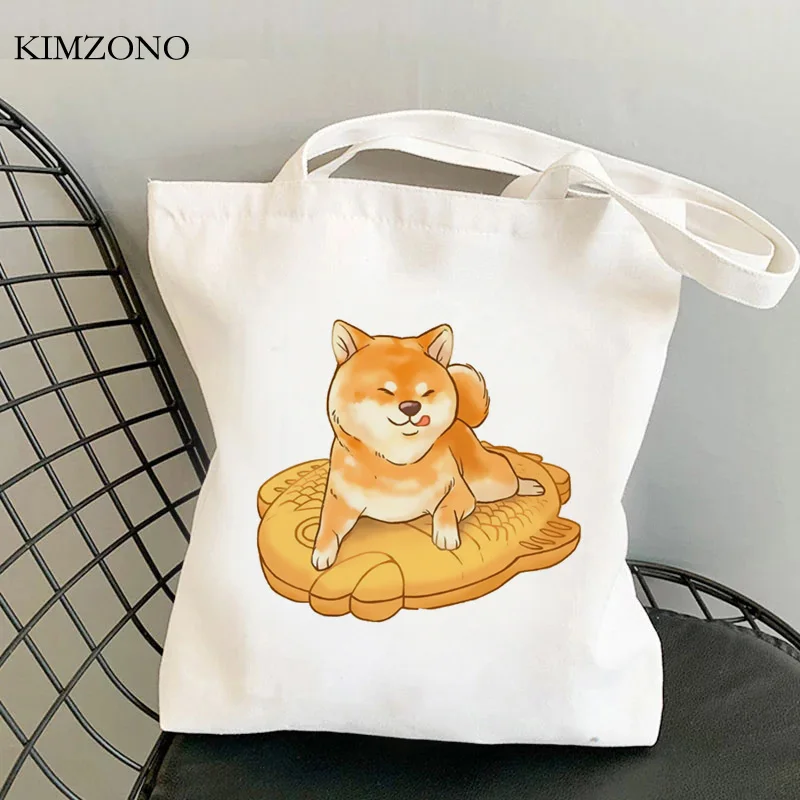 

Shiba Inu shopping bag reusable recycle bag bolsas de tela shopper bag string foldable sac cabas sacola custom