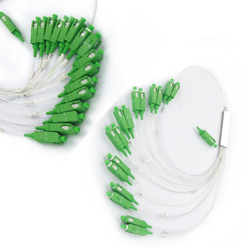 10pcs FTTH1X16 PLC Splitter SC/APC Optical Fiber Connector Fiber Optic SplitterSM 0.9mm  APC Fiber Optic Connector Free Shipping