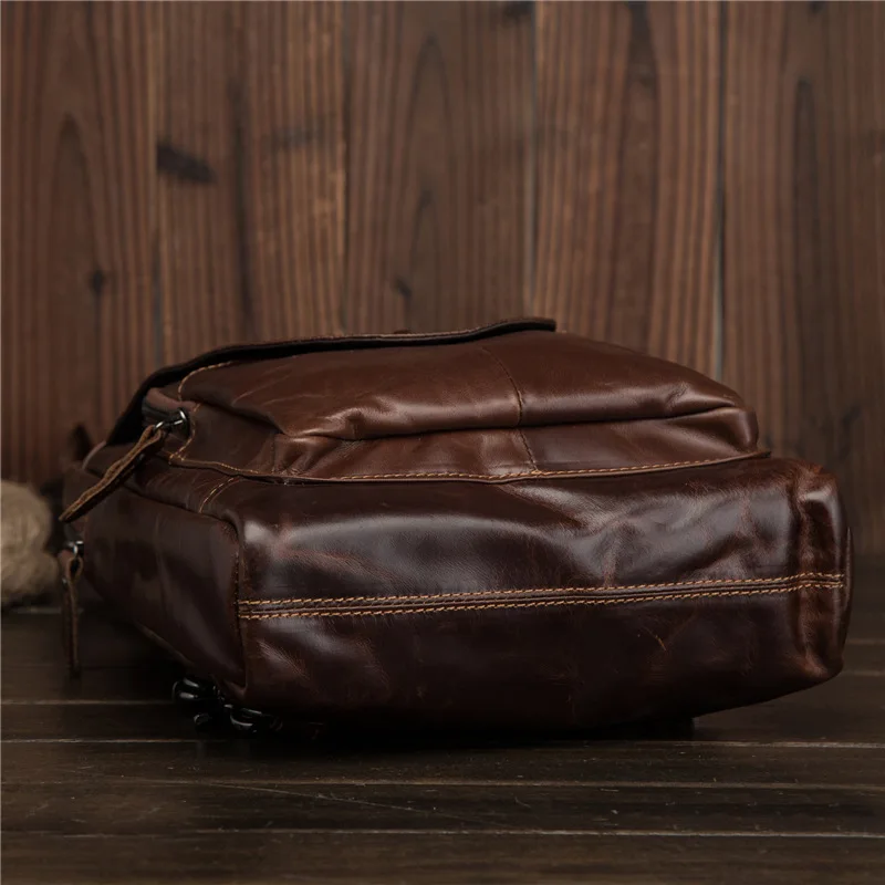 Мужской рюкзак из натуральной кожи с узором под кожу крокодила | Багаж и сумки