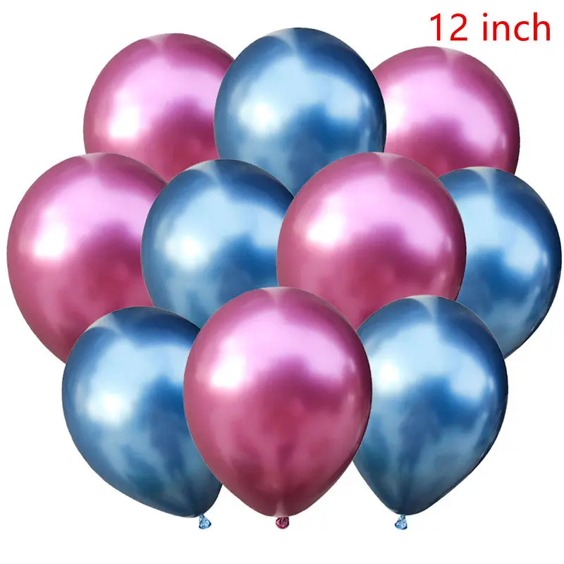 Латексные воздушные шары 10 шт./лот 12 дюймов цвета металлик с конфетти украшения