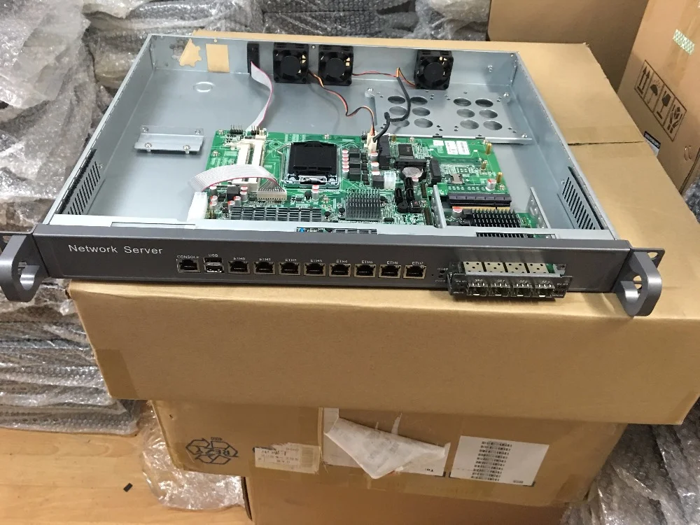 8G RAM 500G HDD широкополосное подключение vpn-подключение Router 1U брандмауэр 6*1000M
