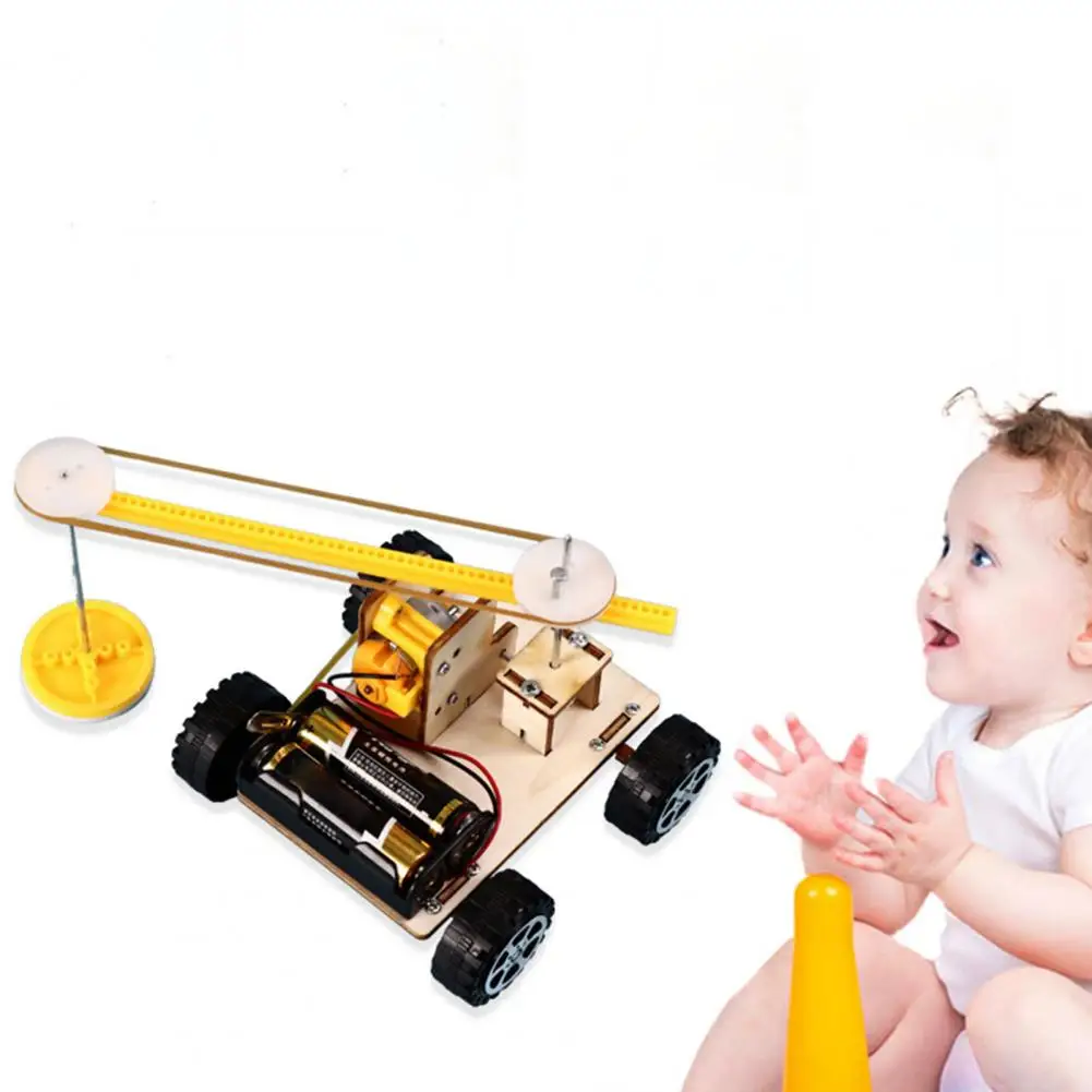 Experimental Car Toy DIY Multifunction Wood Science Learning Sweeping Robot Kit Model for Kids | Игрушки и хобби