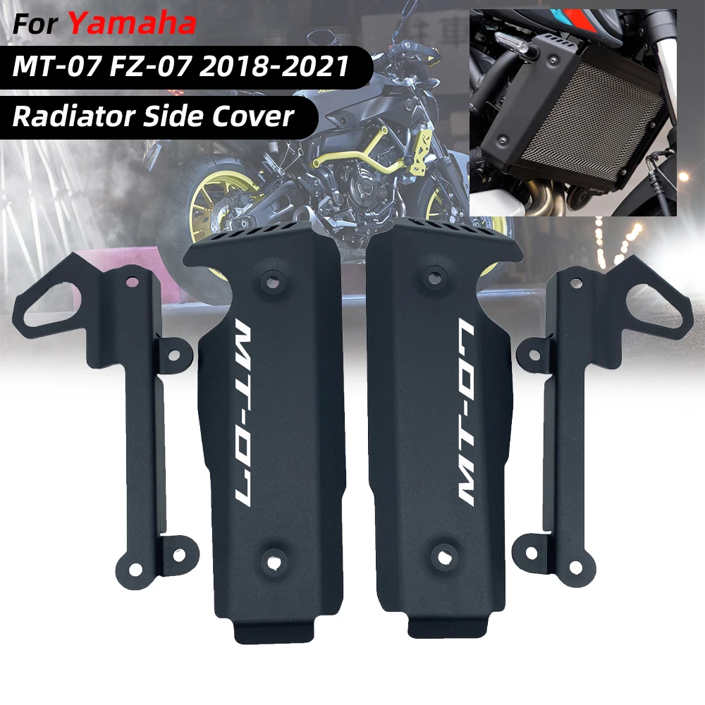 

REALZION Motorcycle Radiator Tank Side Protector Decorative Guard Cover For Yamaha MT07 MT 07 MT-07 FZ07 FZ 07 FZ-07 2018-2021