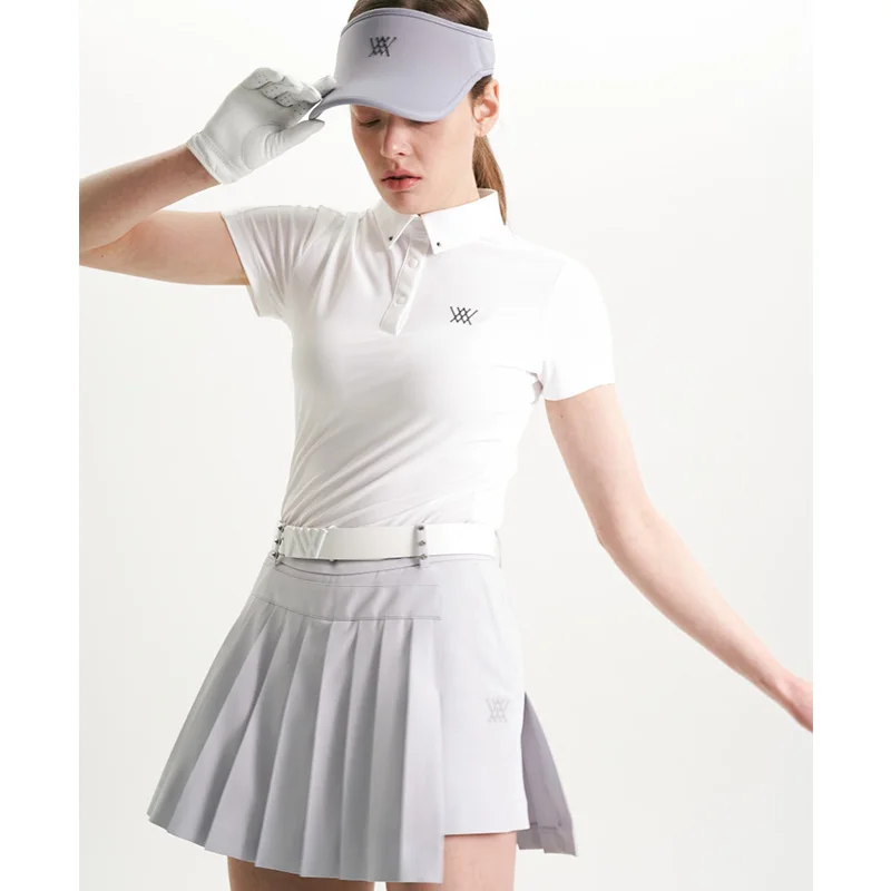 

New Ladies Golf Skirt Summer Ladies Golf Wear Tennis Skirt with Irregular Design Fashion Pleated Skirt