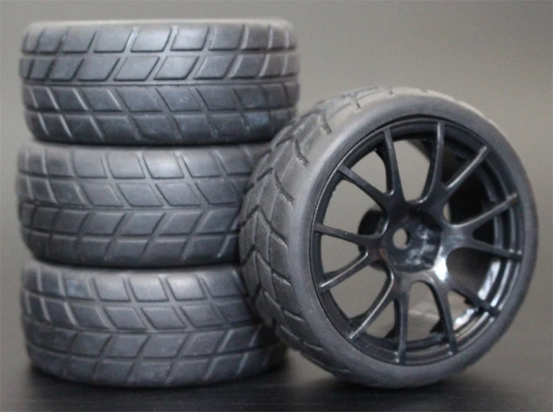 4 шт. резиновые радиоуправляемые шины и колесные диски с шестигранной головкой 12