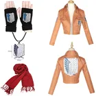 Куртка-накидка атака на Титанов, перчатки, Куртка костюма легиона, пальто любых размеров, кулон высокого качества