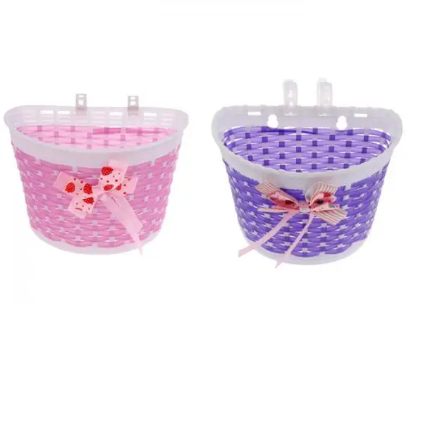 2 шт. детская велосипедная корзина с бантом съемная сумка для покупок девочек |
