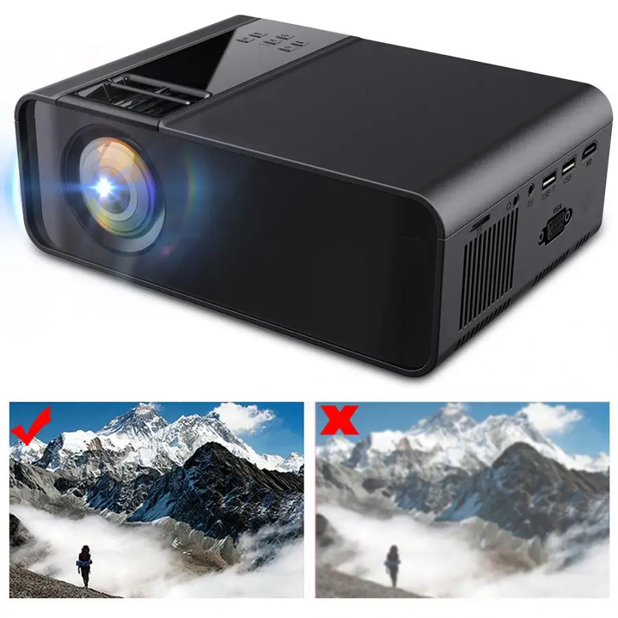 Портативный домашний кинотеатр W10 3D 1080P HD светодиодный проектор для домашнего