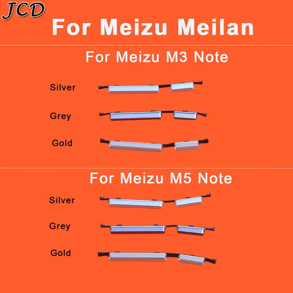 JCD Боковая кнопка питания Кнопки громкости запасные части для Meizu meilan Note 3 5