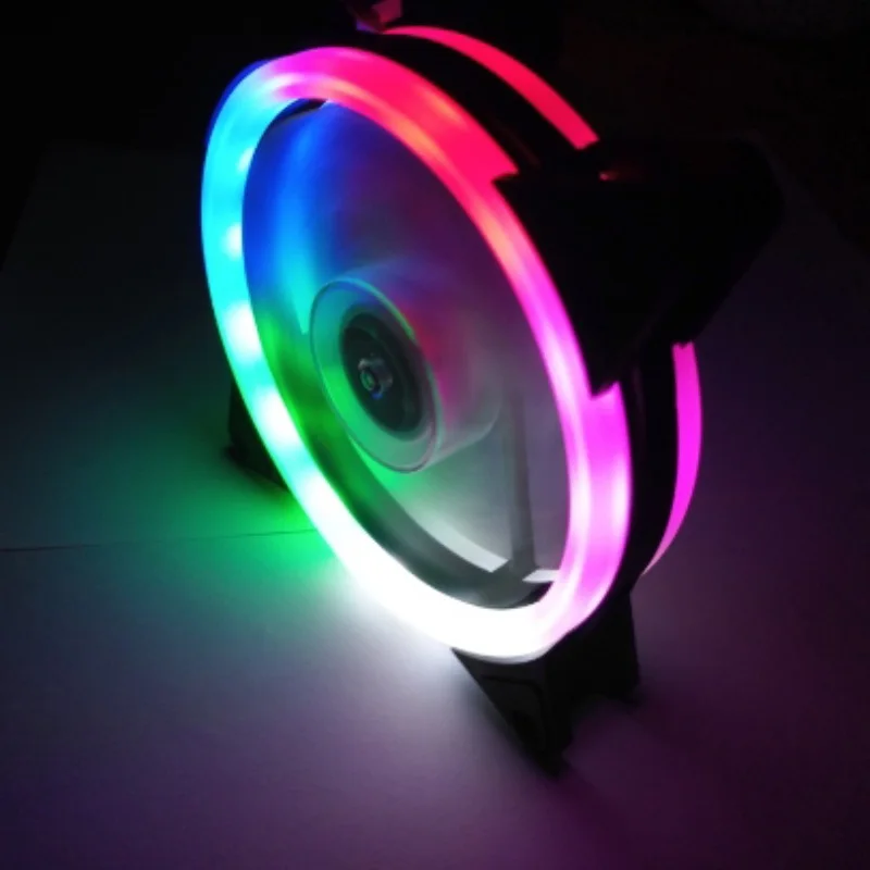 120 мм двойной апертурой разноцветный светодиодный охлаждающий вентилятор для