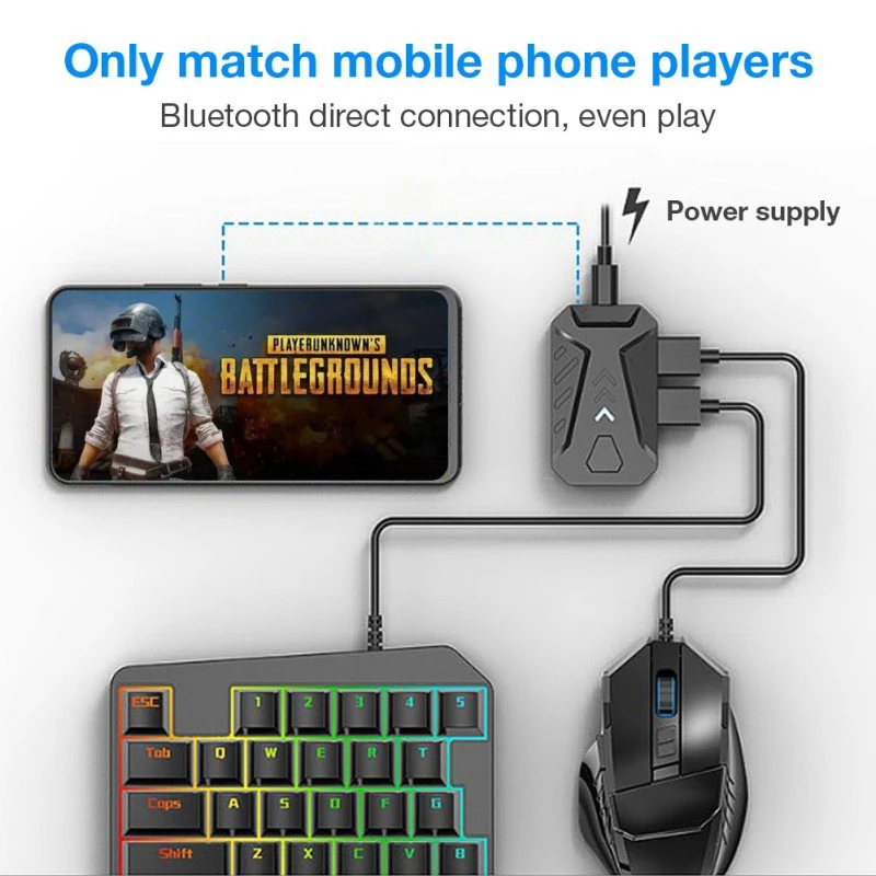 Bluetooth игровая Смешанная клавиатура мышь конвертер адаптер док станция для Android IOS