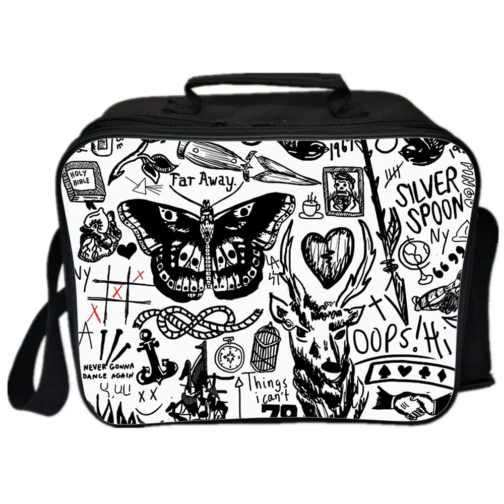 H Styles Lunch Bag Boy Girl School Portable Lunch Box Women Men Reusable Food Bag Children Insulation Picnic Box Mochila