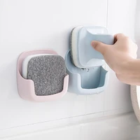 kitchen set wall mounted pot brush with handle bath glass sponge dishwashing brush ceramic wall cleaning tools hanger
