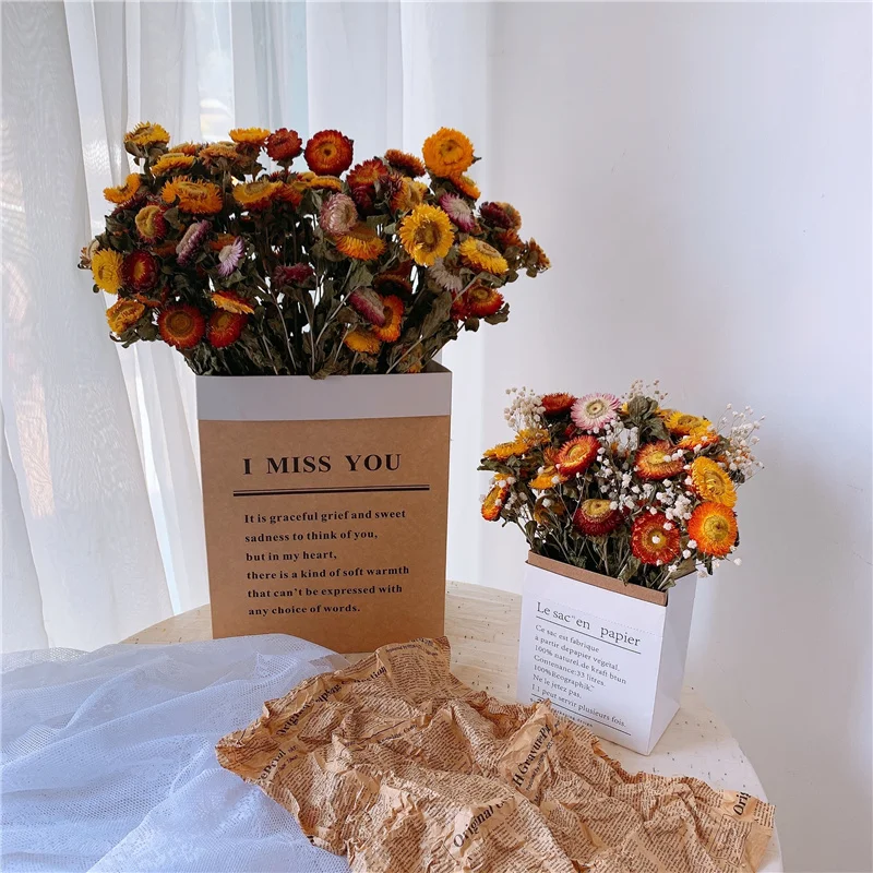 

10pcs Dried Artificial Chrysanthemum Flower Bunch Photography Props Plante Artificielle Wedding
