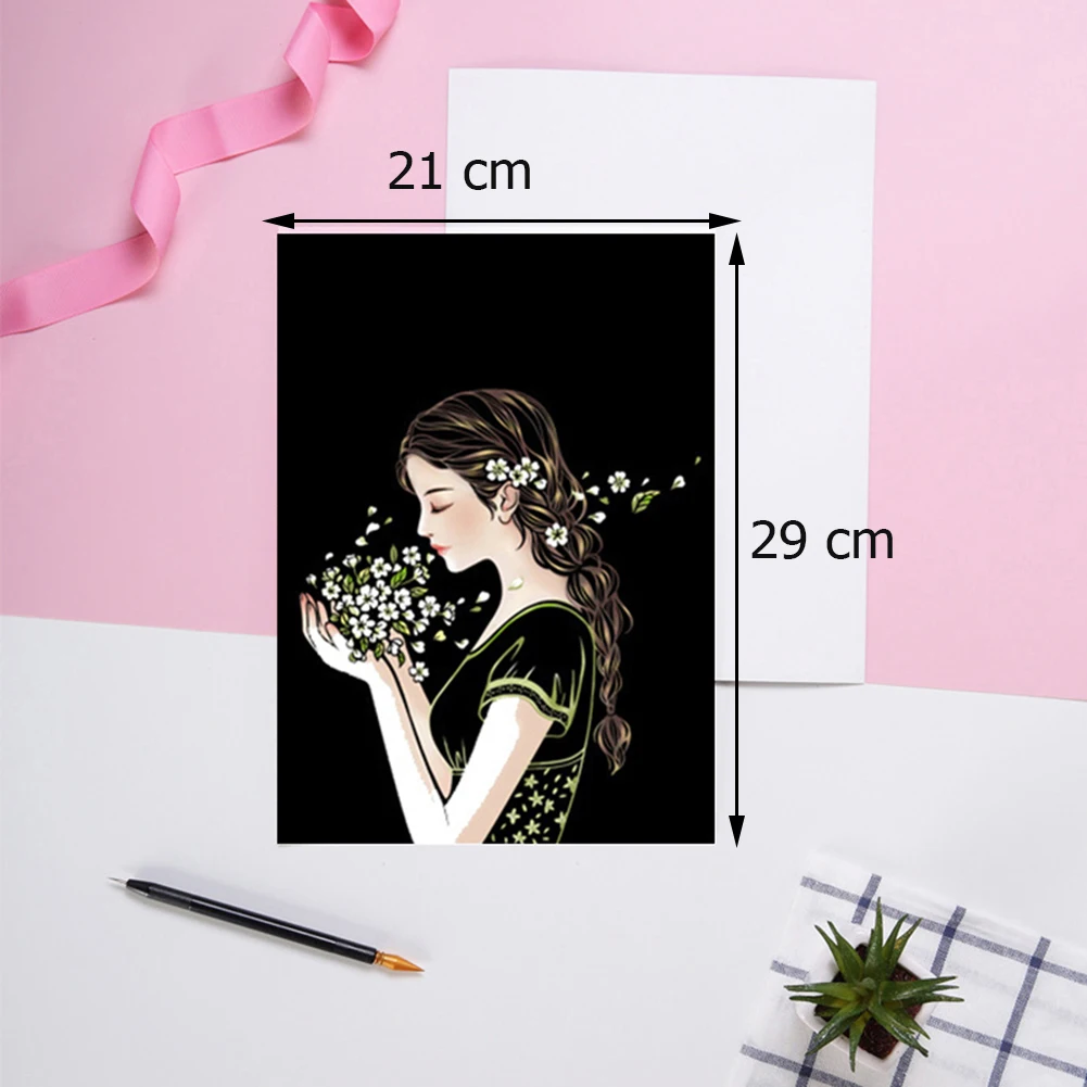 

4pcs Scraping Painting Colorful Magic Handmade DIY Painting Toy Set City Night View Scratch Paper Set