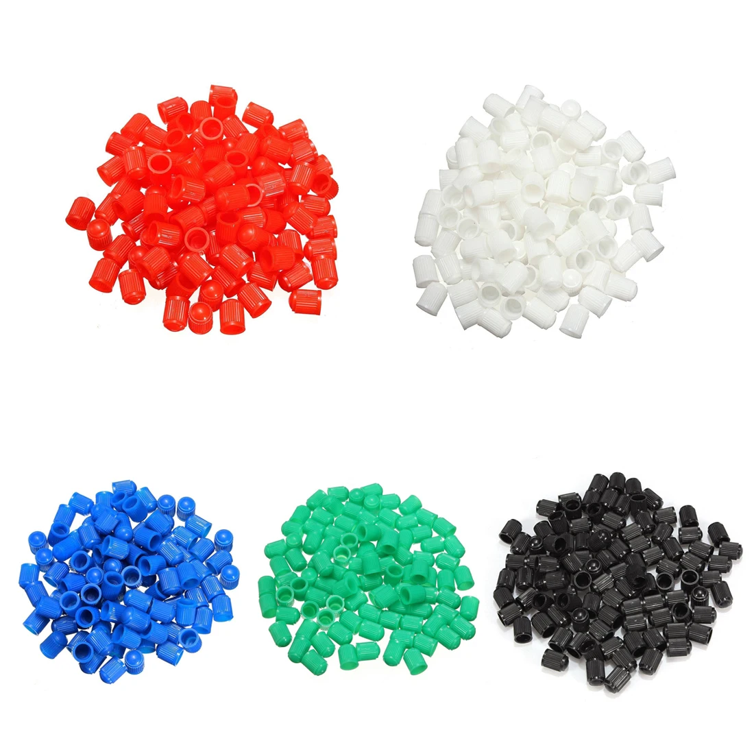 

100 pcs Plastic Valve Caps Tire Cap Valve Cover for Car Motorcycle