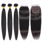 Прямые человеческие волосы, пряди с застежкой, волнистые волосы, 3 или 4 пряди с застежкой на шнуровке, 4*4, 100% неповрежденные волосы для наращивания, перуанские