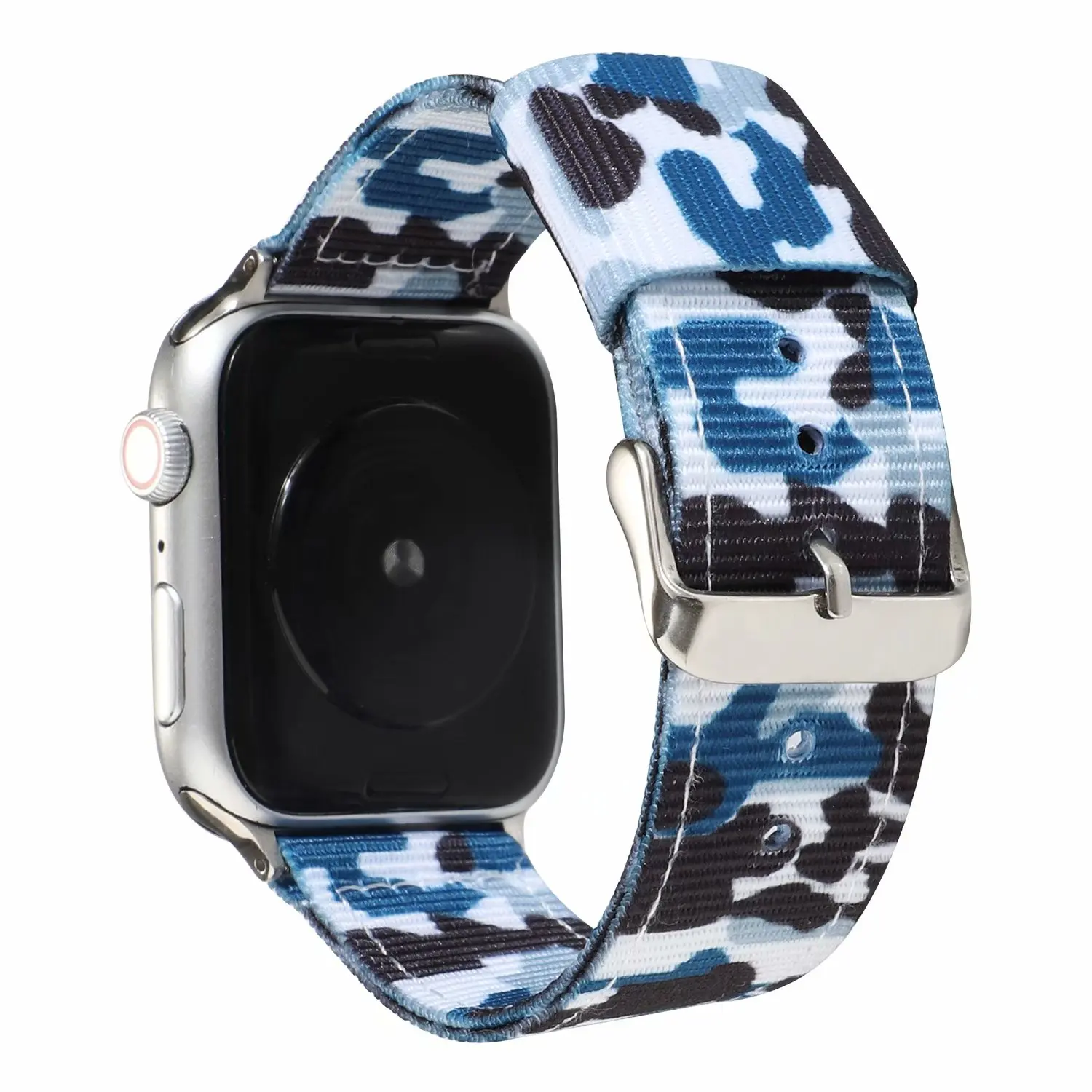 Camouflage Nylon Strap for Apple Watch Band 42 44mm 38 40mm Breathable Canvas Bracelet iWatch Series 6 5 4 3 2 1 Watchband | Наручные