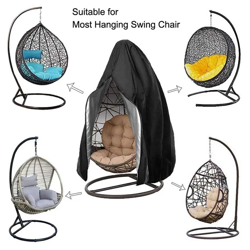 Висячие качели яйцо крышка стула с молнией водонепроницаемый патио стул
