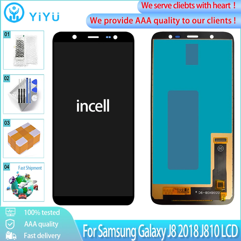 ЖК дисплей 6 0 дюйма для Samsung Galaxy J8 2018 J810 сенсорный экран incell качественный TFT