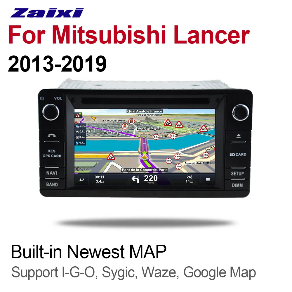 Для Mitsubishi Lancer 2013 ~ 2019 Аксессуары Автомобильное радио GPS-навигация Мультимедийный плеер Стерео Авто Видео Аудио HD Экран.