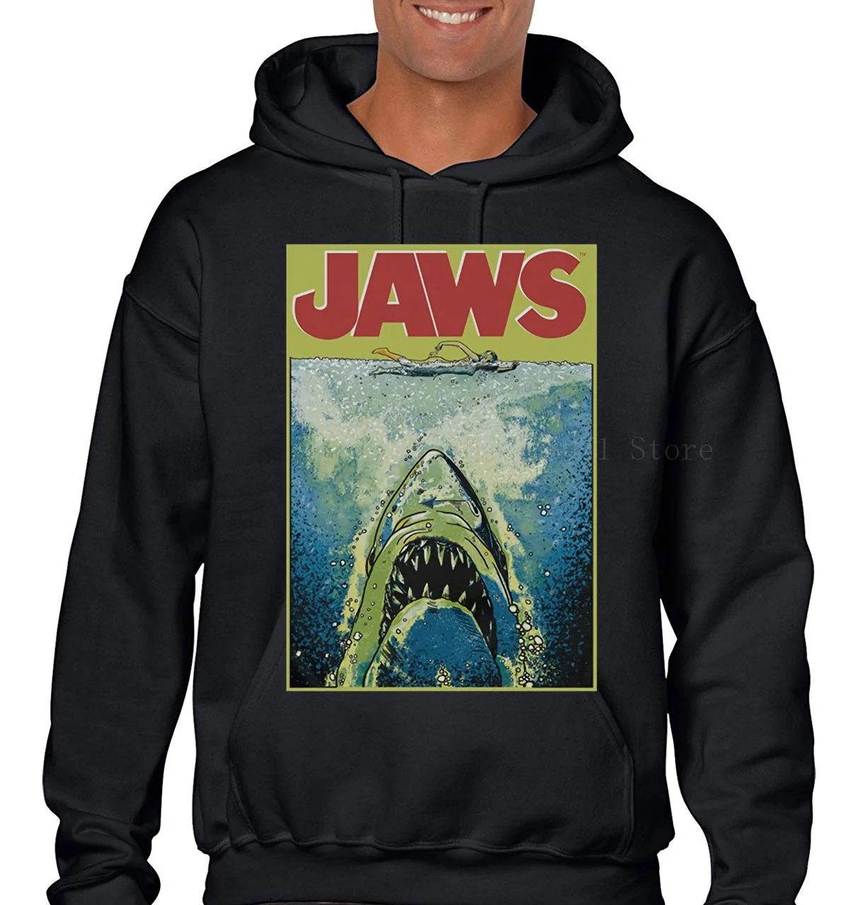 JAWS MOVIE POSTER Sweater / RETRO HUGE HIGH QUALITY PRINT - (S 3XL) ORCA FILM Men Hoodies Clothing Plus Size Top Tee | Мужская одежда