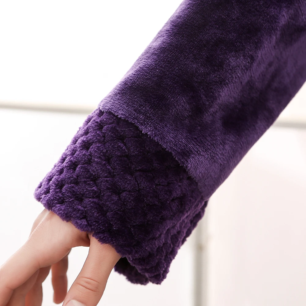 

Hot Sale Fashion Comfy Soft Flannel Long Men Women Home Robe F1624