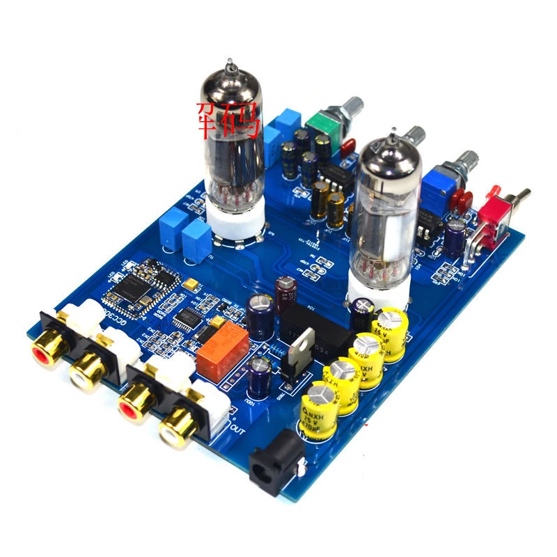 KYYSLB DC 12 В 2A 4,2 5,0 QCC3008 Bluetooth Ламповый усилитель 6J5 тонов ламповый преамп APTX машина с оригинальным NE5532 Op Amp