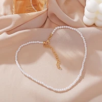 new fashion elegant simple necklace string imitation pearl clavicle chain cute girlfriend lovely student sister anniversary gift