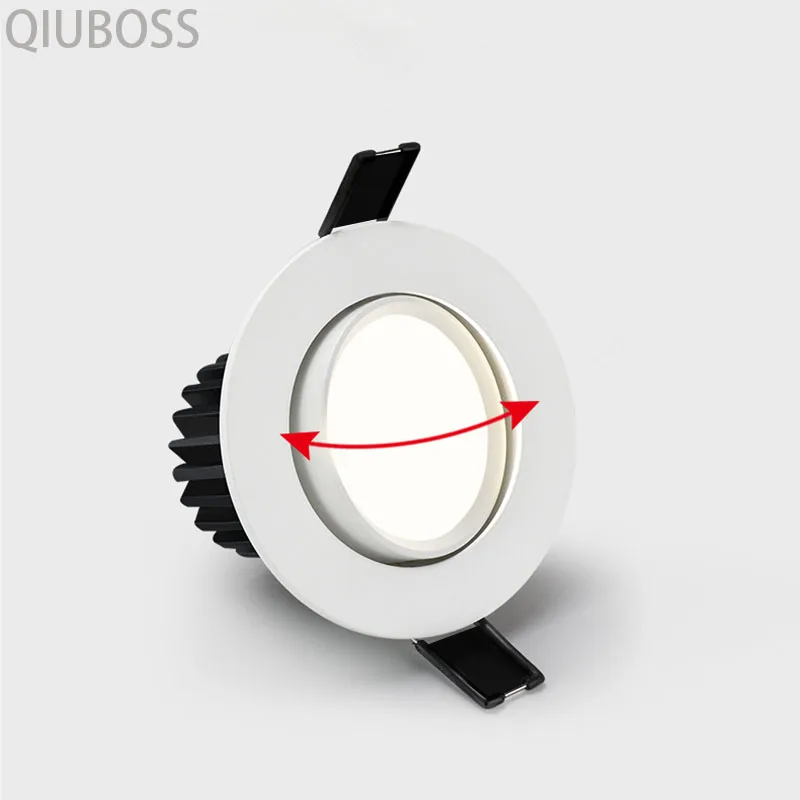 Round Dimmable LED Downlight Recessed Ceiling Lamps AC90-260V 5W/7W/9W/12W/15W/18W COB Background Light Indoor Lighting | Лампы и