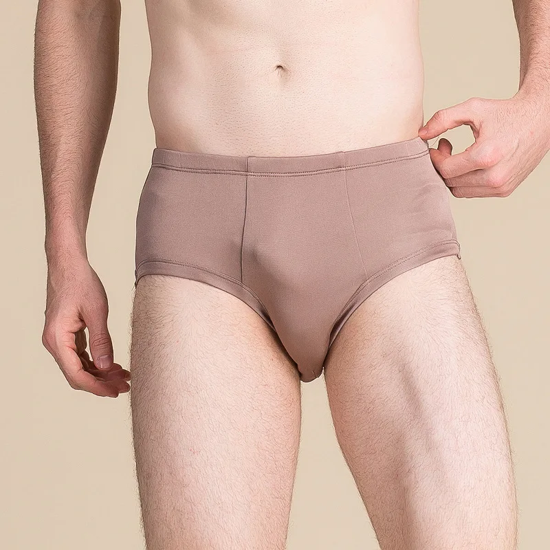 Мужские трусы из 100% чистого шелка антибактериальные удобные u образной формы со