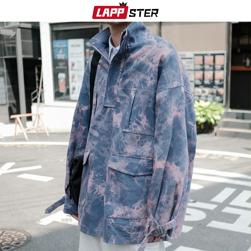 Мужская ветровка в стиле хип-хоп LAPPSTER Японская уличная одежда фиолетовые
