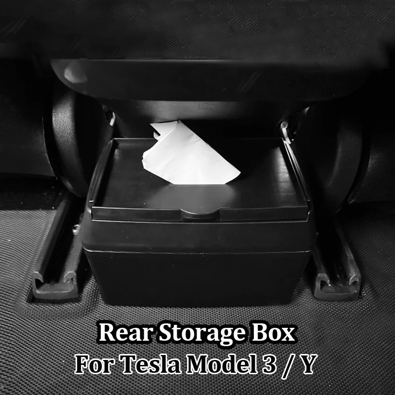 

Car Accessories Storage Box For Tesla Model 3 Y Rear Row Air Outlet Seat Back Organizer Interior Auto Gadget Tissue Box