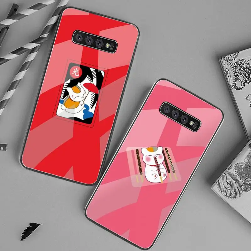 

YJZFDYRM Natsumes Book of Friends Customer Phone Case Tempered Glass Phone Case For Samsung S7 S8 S9 S10 Plus Note 8 9 10 Plus