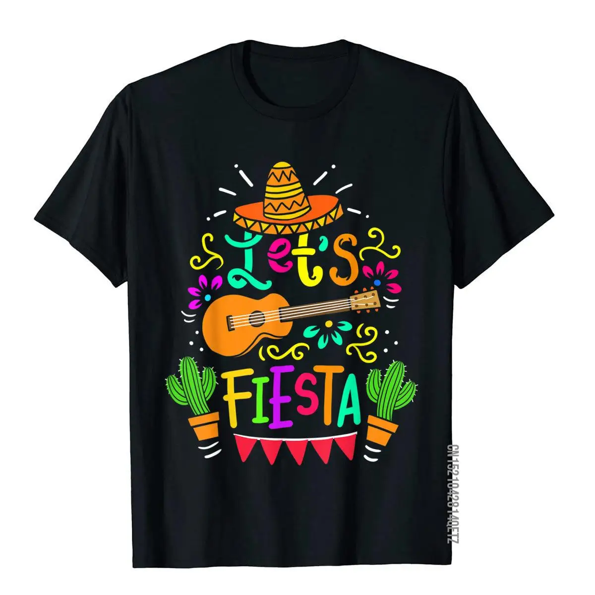 

Футболка с изображением мексиканской гитары кактуса модная футболка хлопковые мужские футболки Geek Classic