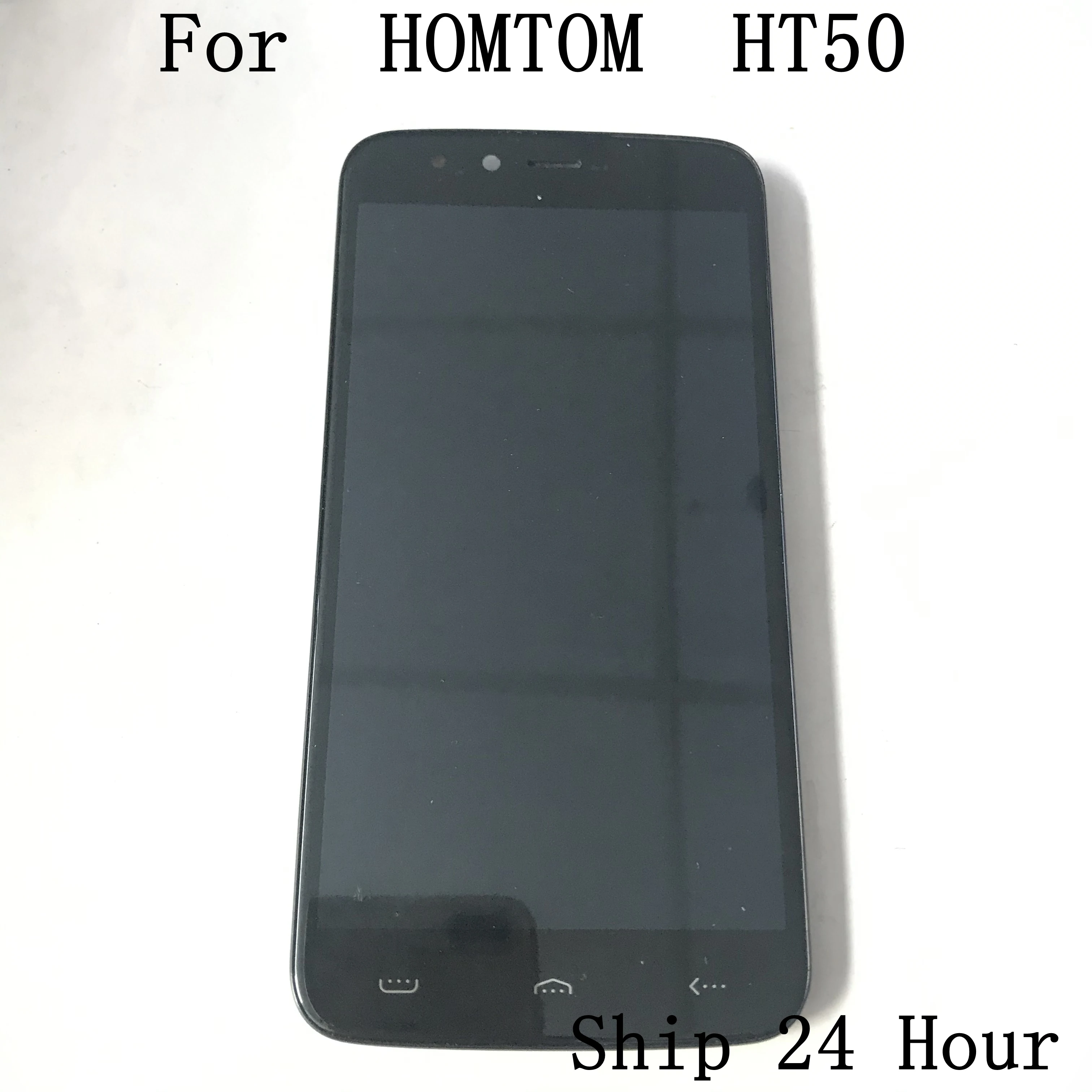 Б/у ЖК дисплей сенсорный экран рамка для четырёхъядерный процессор HT50 MTK6737 5 дюйма