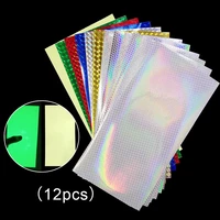 12pcs 20x10cm bait sticker diy fish reflective holographic lure tape refract light diy 12 color lure tape fishing %d1%80%d1%8b%d0%b1%d0%b0%d0%bb%d0%ba%d0%b0