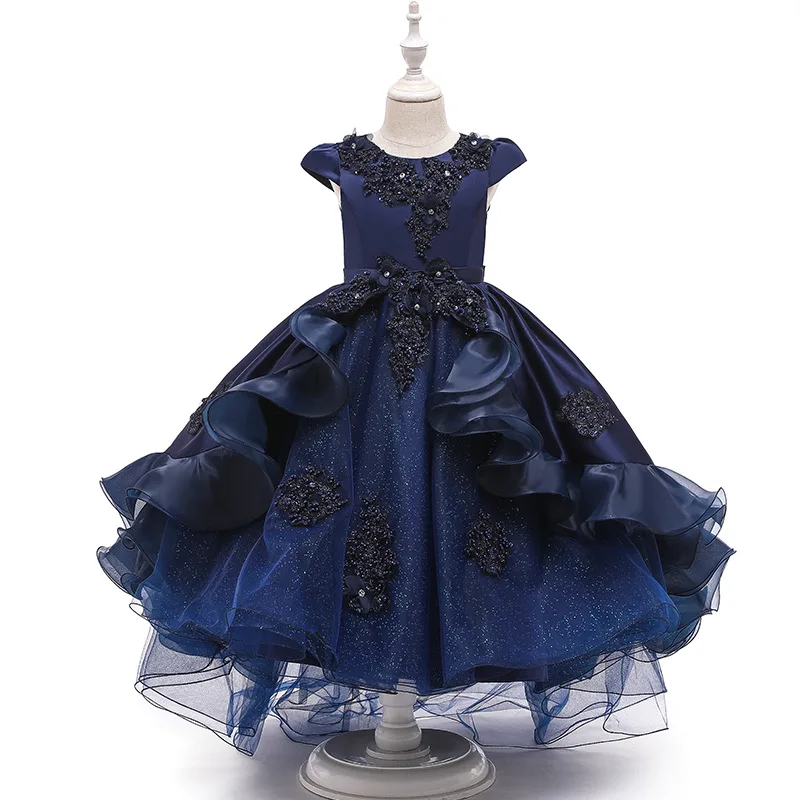 Детские платья с цветами для девочек вечерние из тюля на свадьбу день рождения