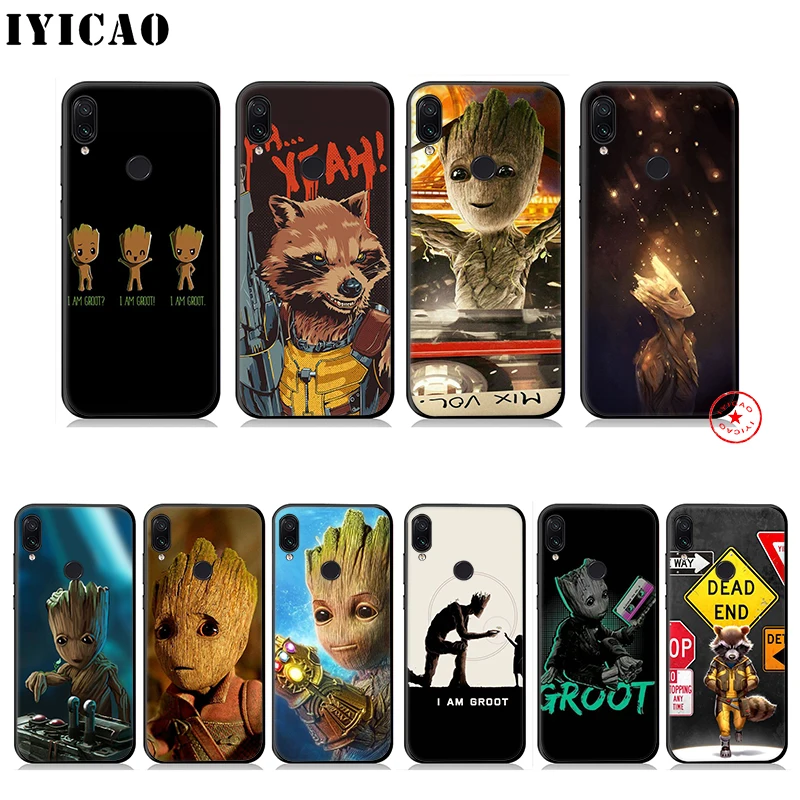 Чехол IYICAO Guardian Groot Raccoon Soft для Redmi K20 8A 7A 7 6 Pro 6A 5 Plus 5A 4X 4A S2 Go Silicone