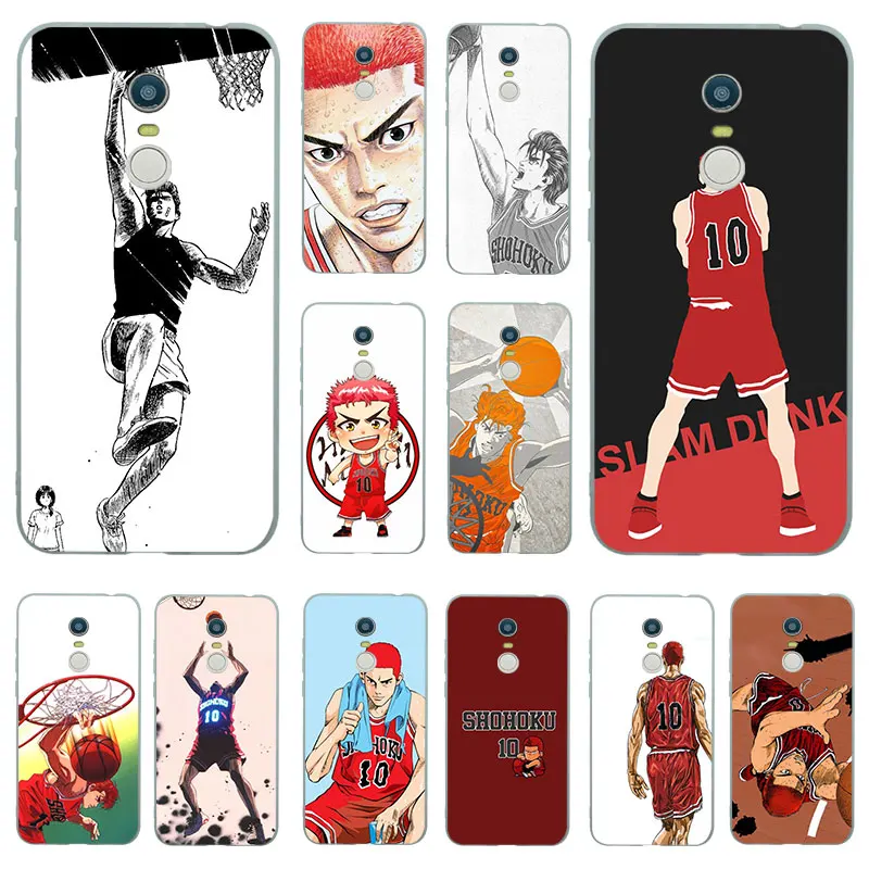 Силиконовый чехол s для Xiaomi Redmi Note 8 Pro 7 6 5 5A 4 4X SLAM DUNK Sakuragi Hanamichi матовый 7A K20 TPU чехол| |