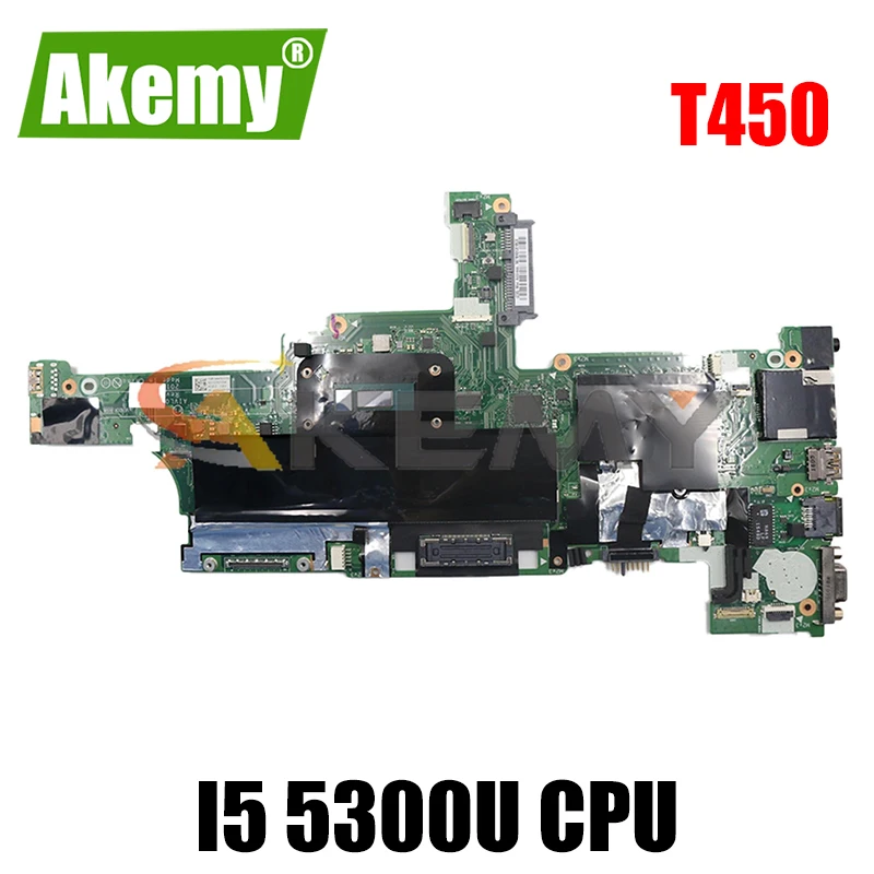 

Akemy для Lenovo ThinkPad T450 Материнская плата ноутбука AIVL0 NM-A251 процессор I5 5300U DDR3 100% тесты работы FRU 00HN525 00HN529 00HT726