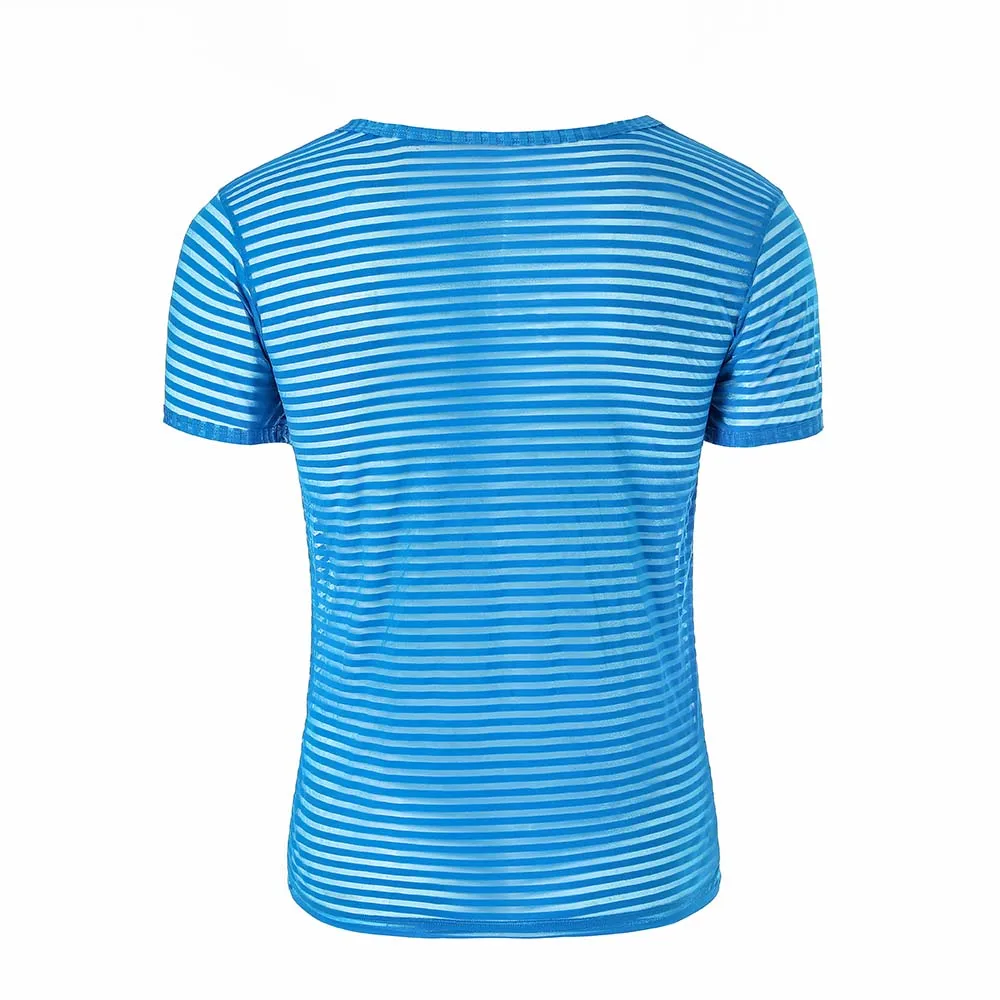 Нижнее белье унисекс сексуальные сетчатые базовые рубашки с круглым вырезом