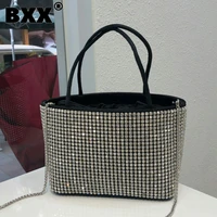 bxx 2021 rhinestone pearl fashion bag women chain diamond bags handbag clutch ladies party shoulder bag high quality hk409