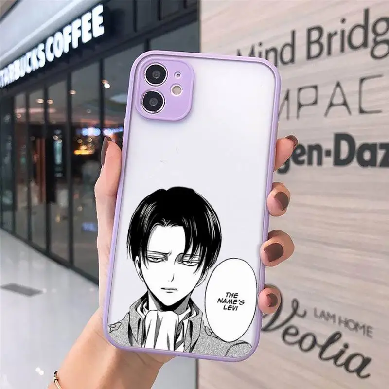 

Japan anime Attack on Titan Phone Case matte transparent For iphone 7 8 11 12 plus mini x xs xr pro max cover