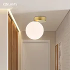 Современный минималистичный потолочный настенный светильник, люстра со стеклянными шариками, светильник для коридора, балкона, лампа на потолок для гостиной, спальни, прикроватный светильник