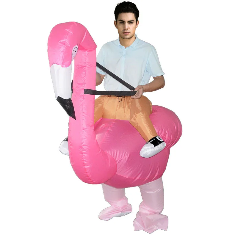 Надувные костюмы фламинго для взрослых и детей карнавальный костюм на Хэллоуин