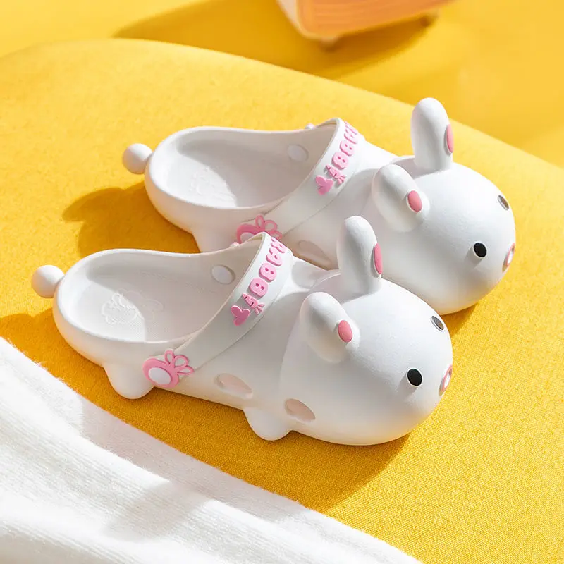 

Kids Slippers for Boys Girls New Summer Yellow Rabbit Kids Beach Shoes Baby Toddler Soft Indoor Slippers Children Garden Shoes