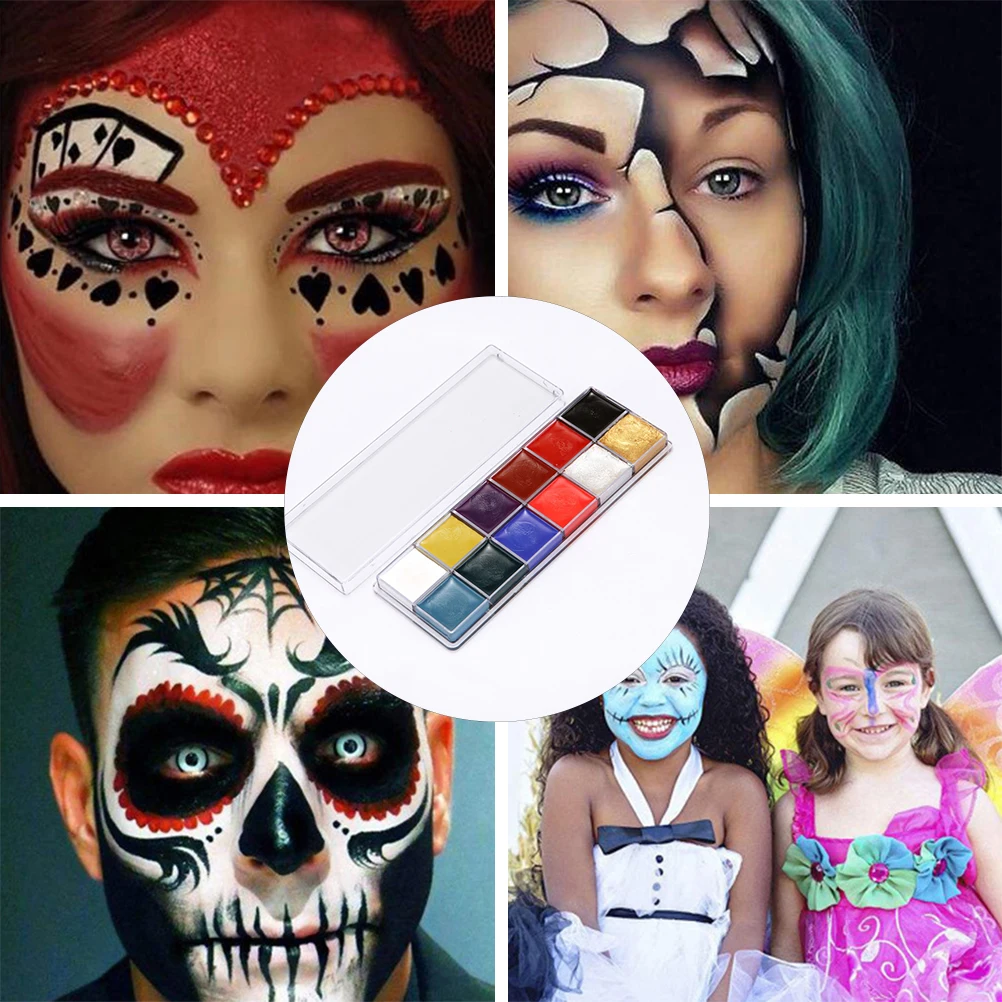 12 цветов масляные краски для лица тела драматического представления рисования